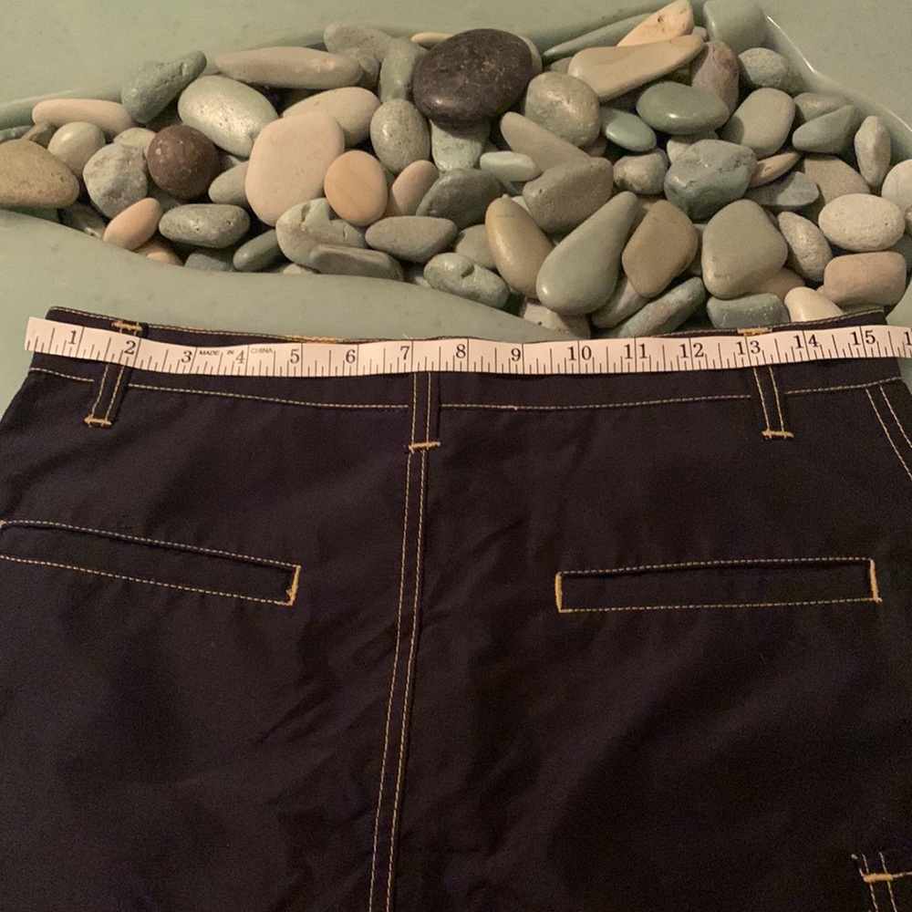 EDM Macgirl skirt rare multiple pockets navy/yellow - Picture 10 of 12